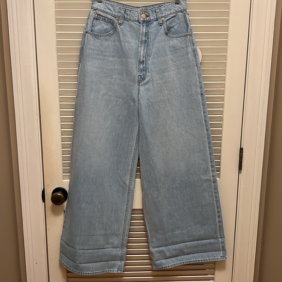 MOTHER SNACKS Denim High Waist Pushpop Cuff Just A Nibble Jeans, Size 27 - Picture 5 of 16